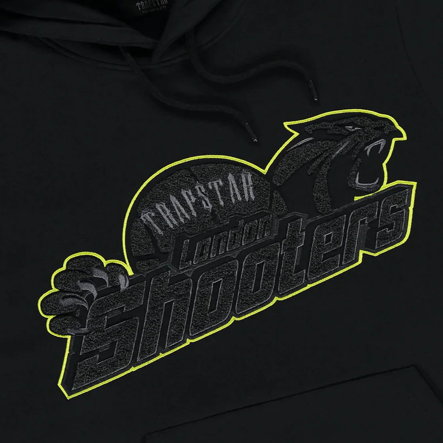 Trapstar Shooters Hooded Tracksuit - Black / Lime Green