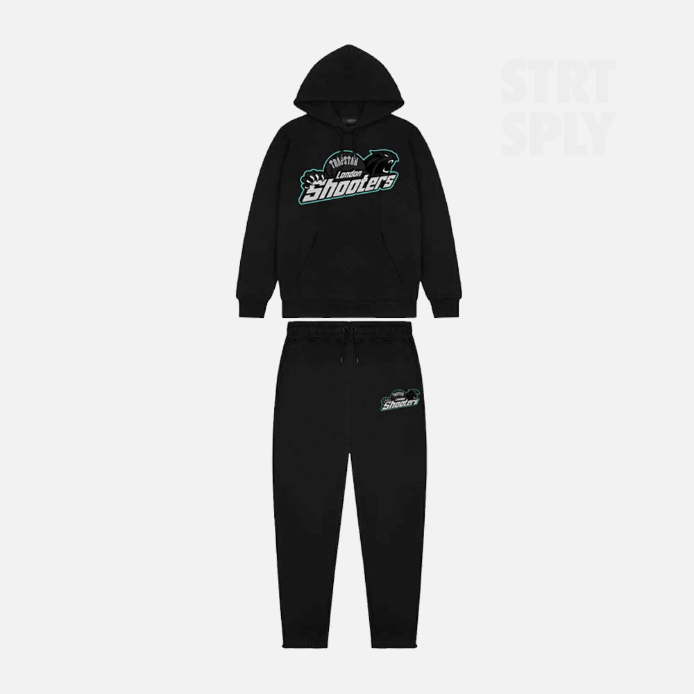 Trapstar Shooters Hooded Tracksuit - Black / Reflective