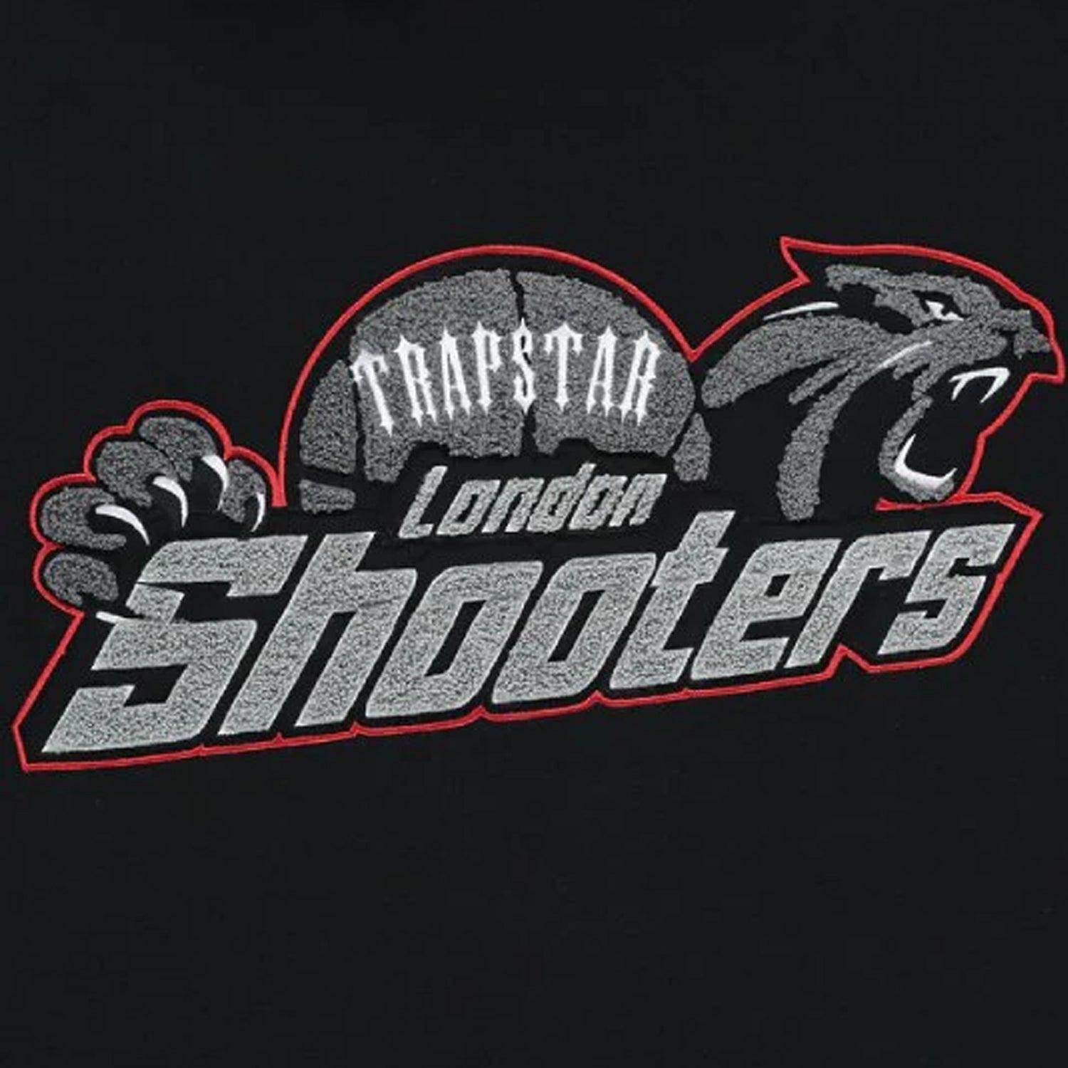 Trapstar Shooters Hoodie Tracksuit Black Monochrome Edition Men's
