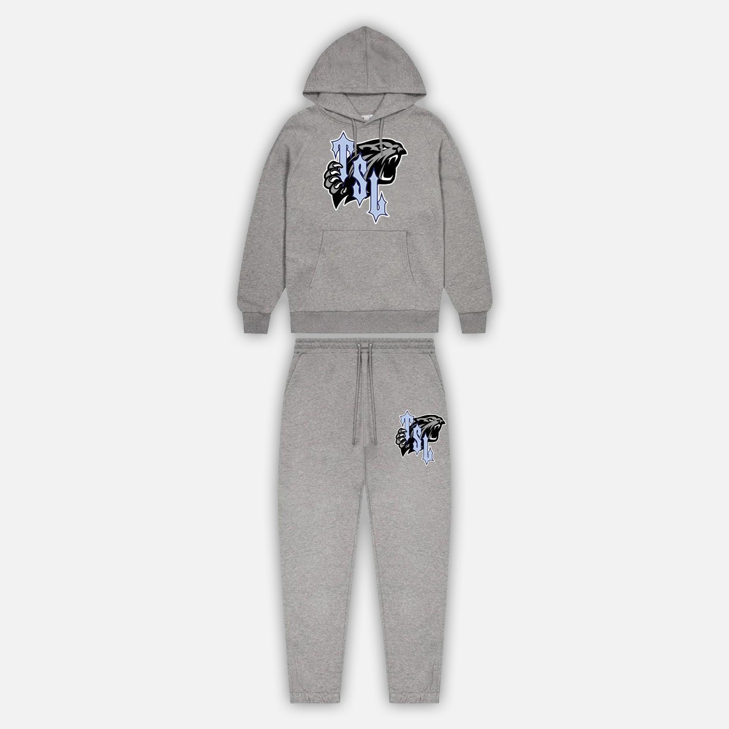 Trapstar TSL Shooters Hooded Tracksuit - Grey / Ice Blue