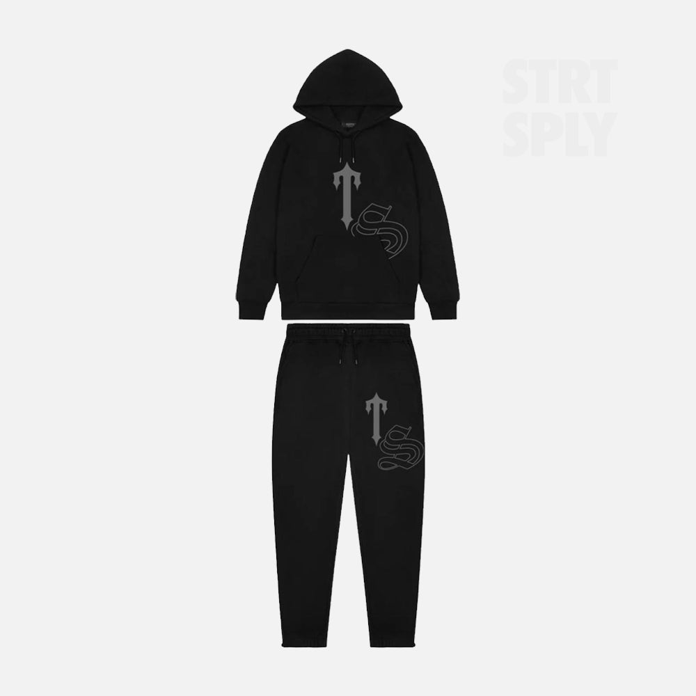 Trapstar TS Print Hooded Tracksuit - Black