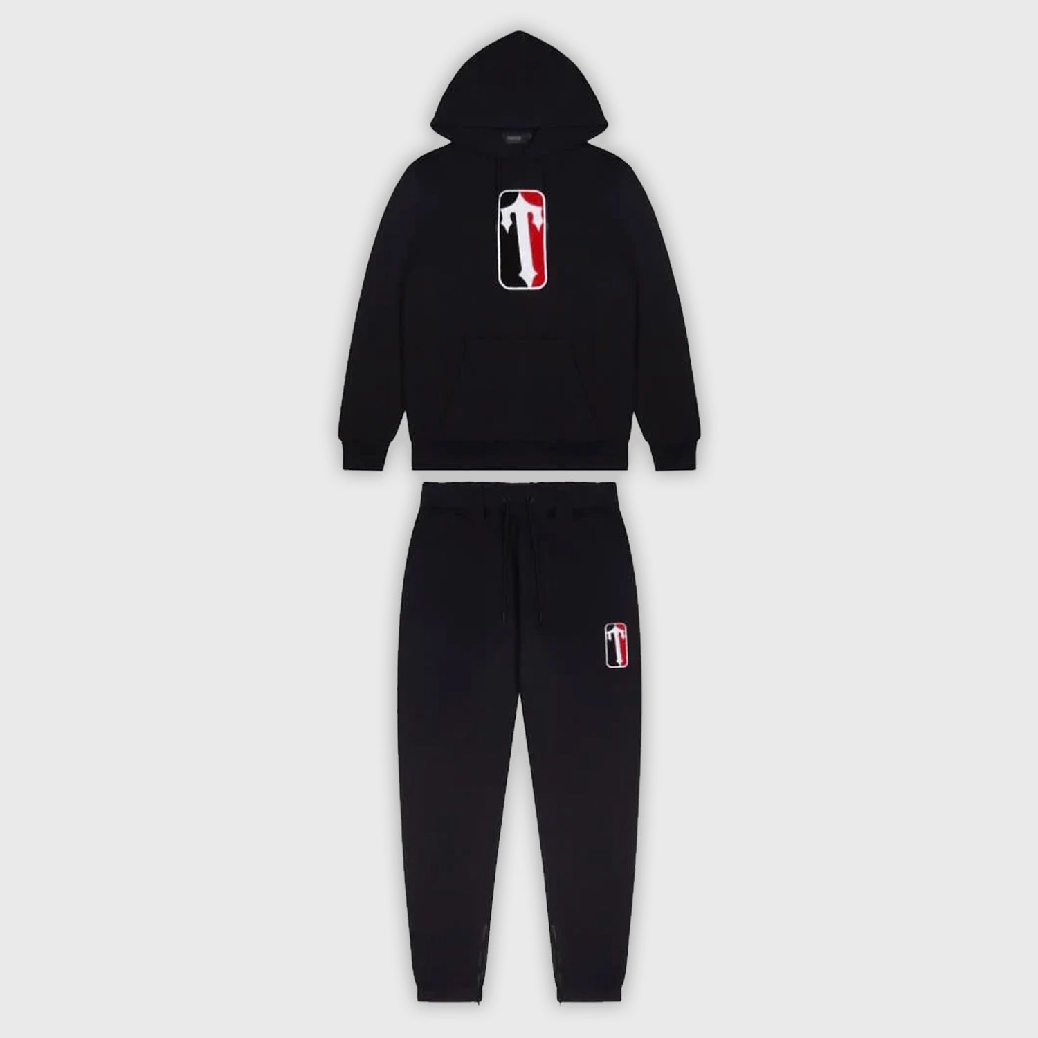 Trapstar Chenille Trap League Hooded Tracksuit - Black / Red