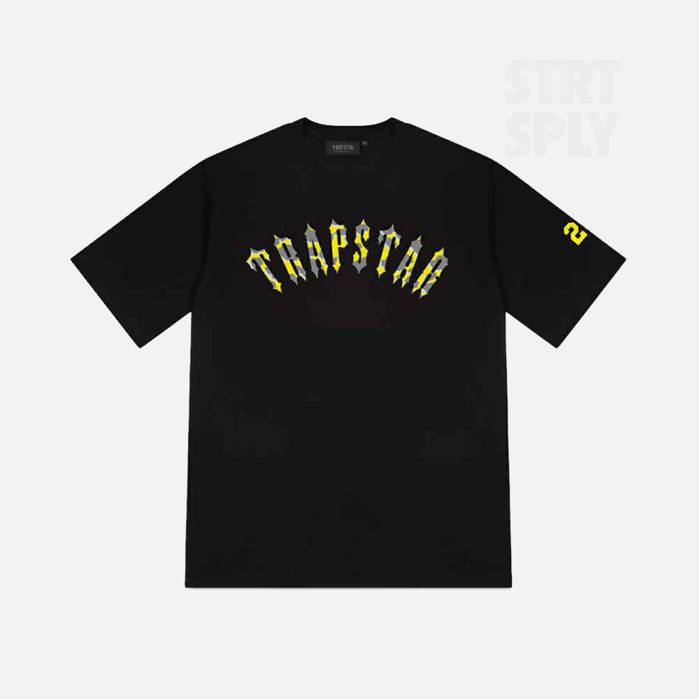 Trapstar x Central Cee Irongate Arch T-Shirt - Black / Yellow