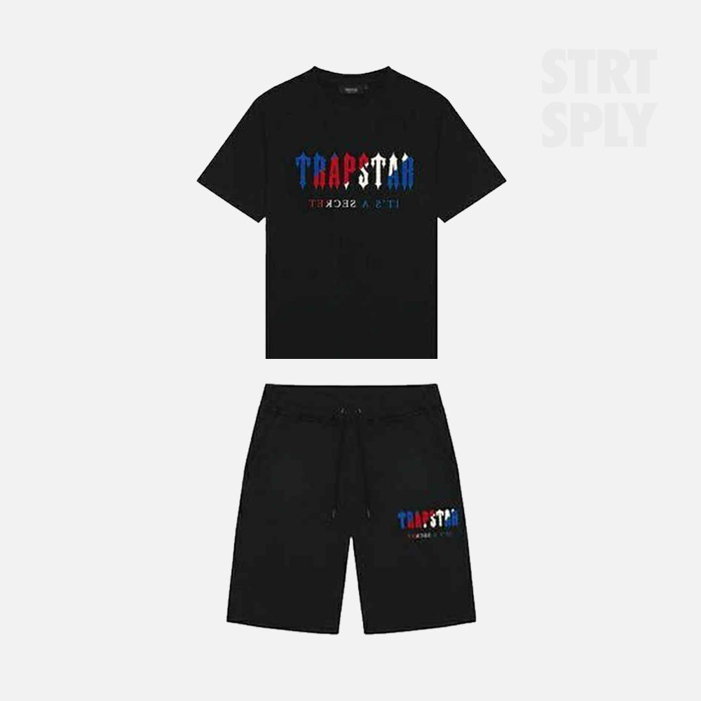 Trapstar Chenille Decoded Short Set - Black Revolution