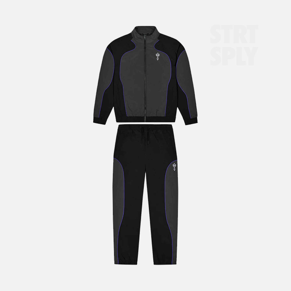 Trapstar Foundation Shell Tracksuit - Black / Grey