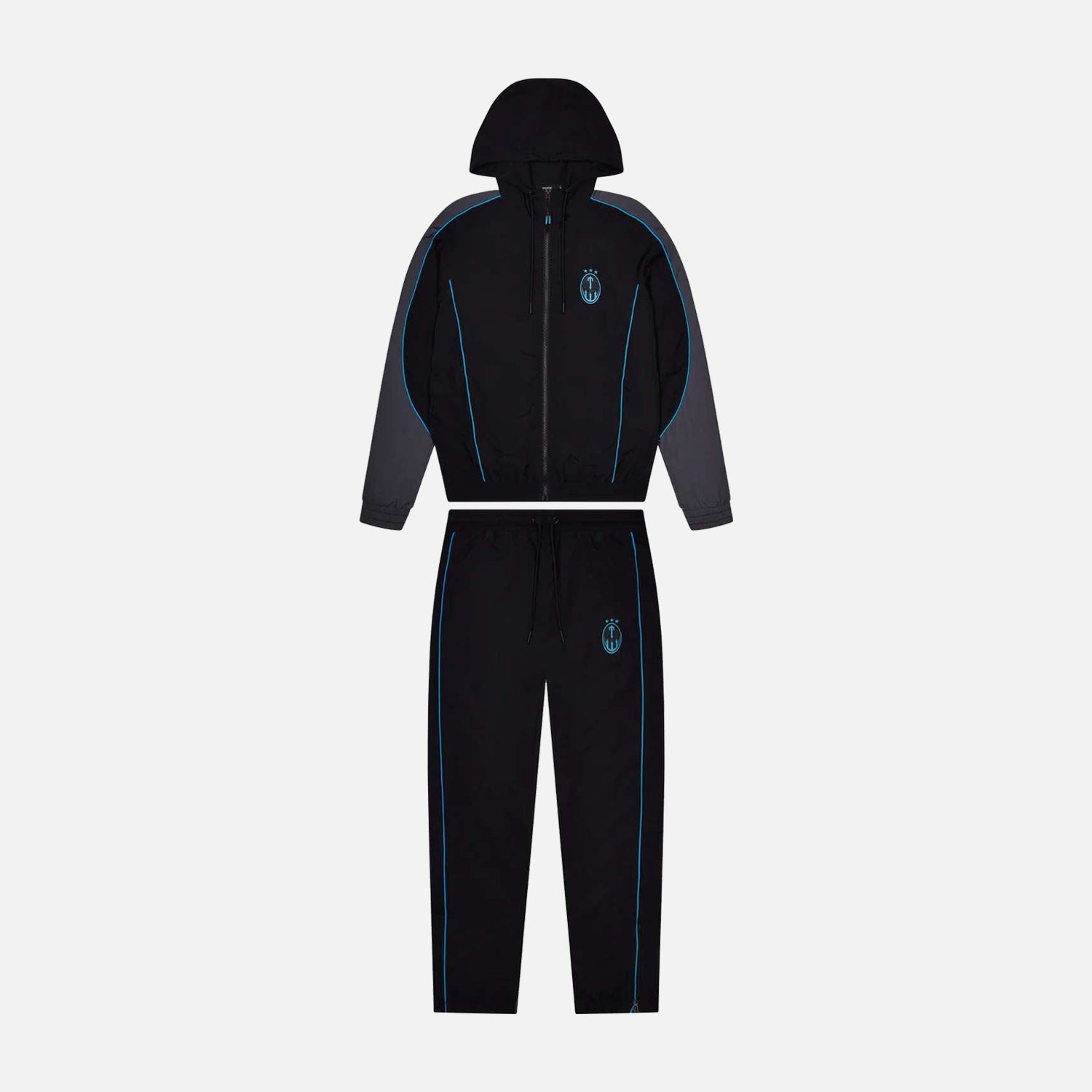 Trapstar Irongate Crest Shell Tracksuit - Black / Teal