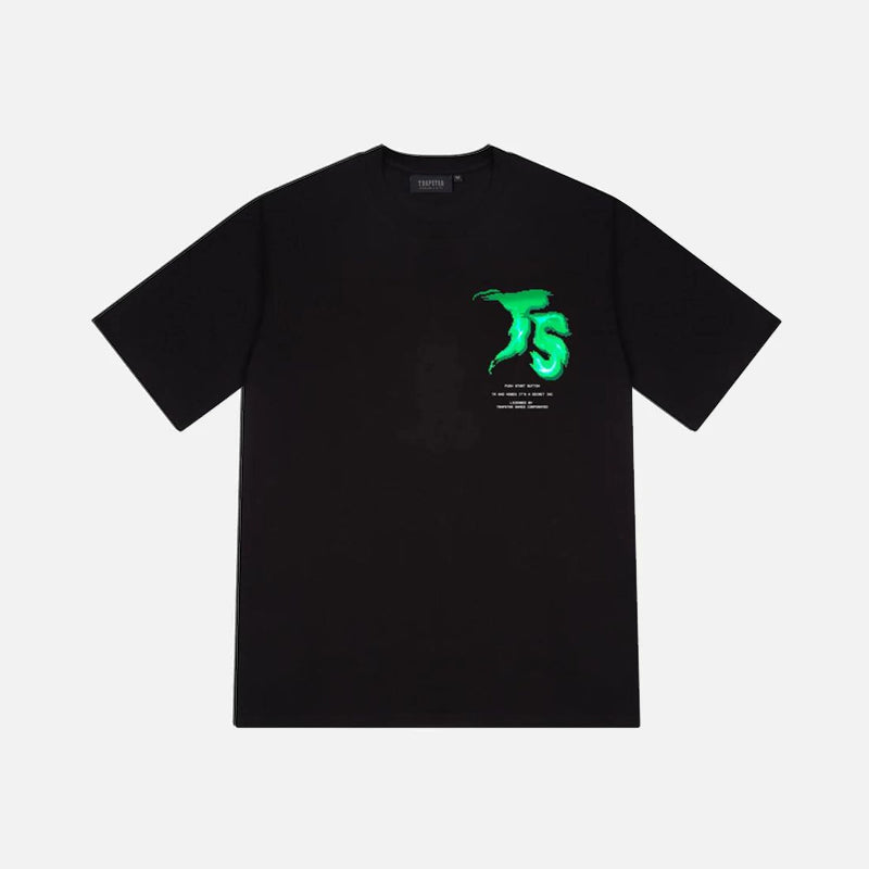 Trapstar Press Start T-Shirt - Black / Green