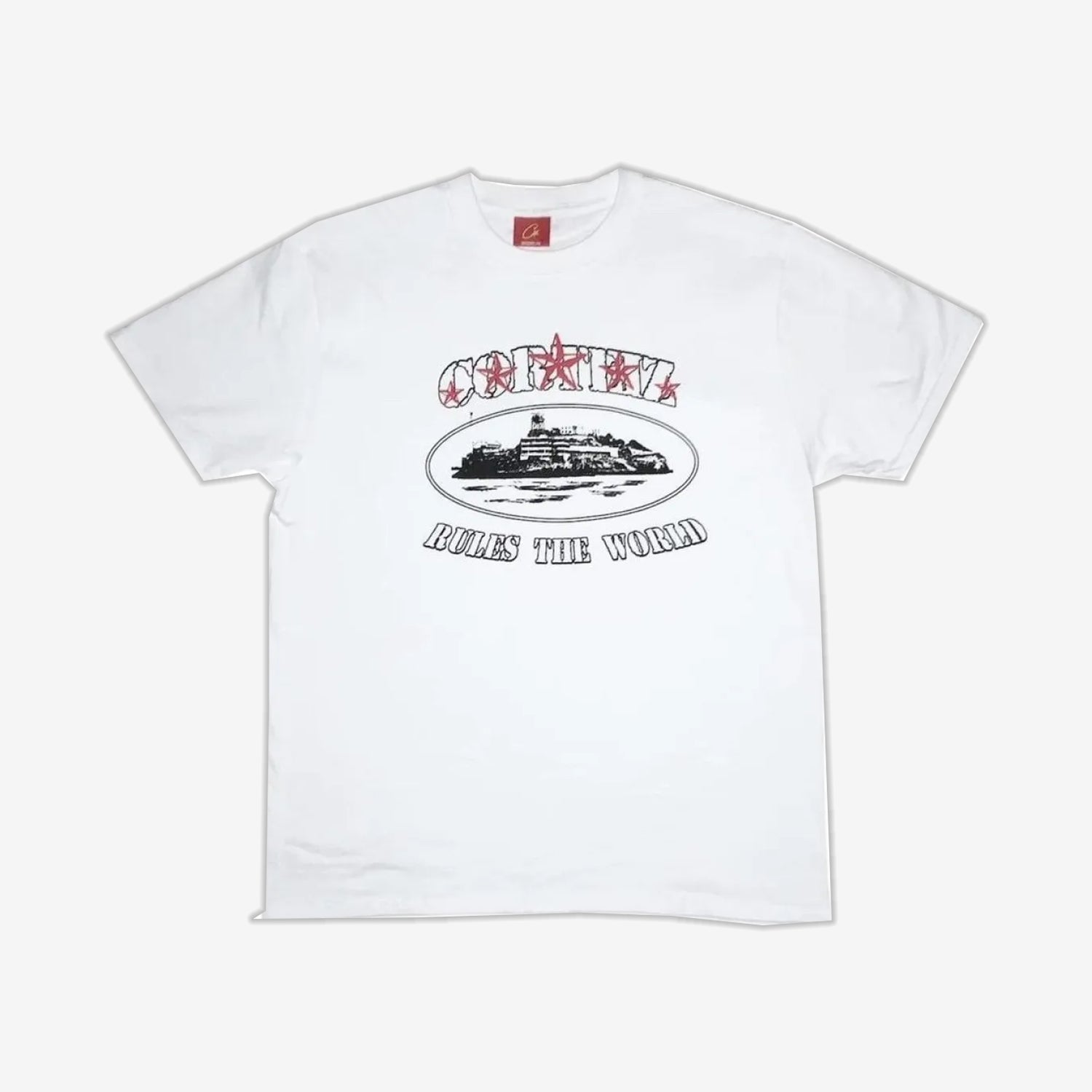 Corteiz RTW Alcatraz 5 Starz T-Shirt - White / Red