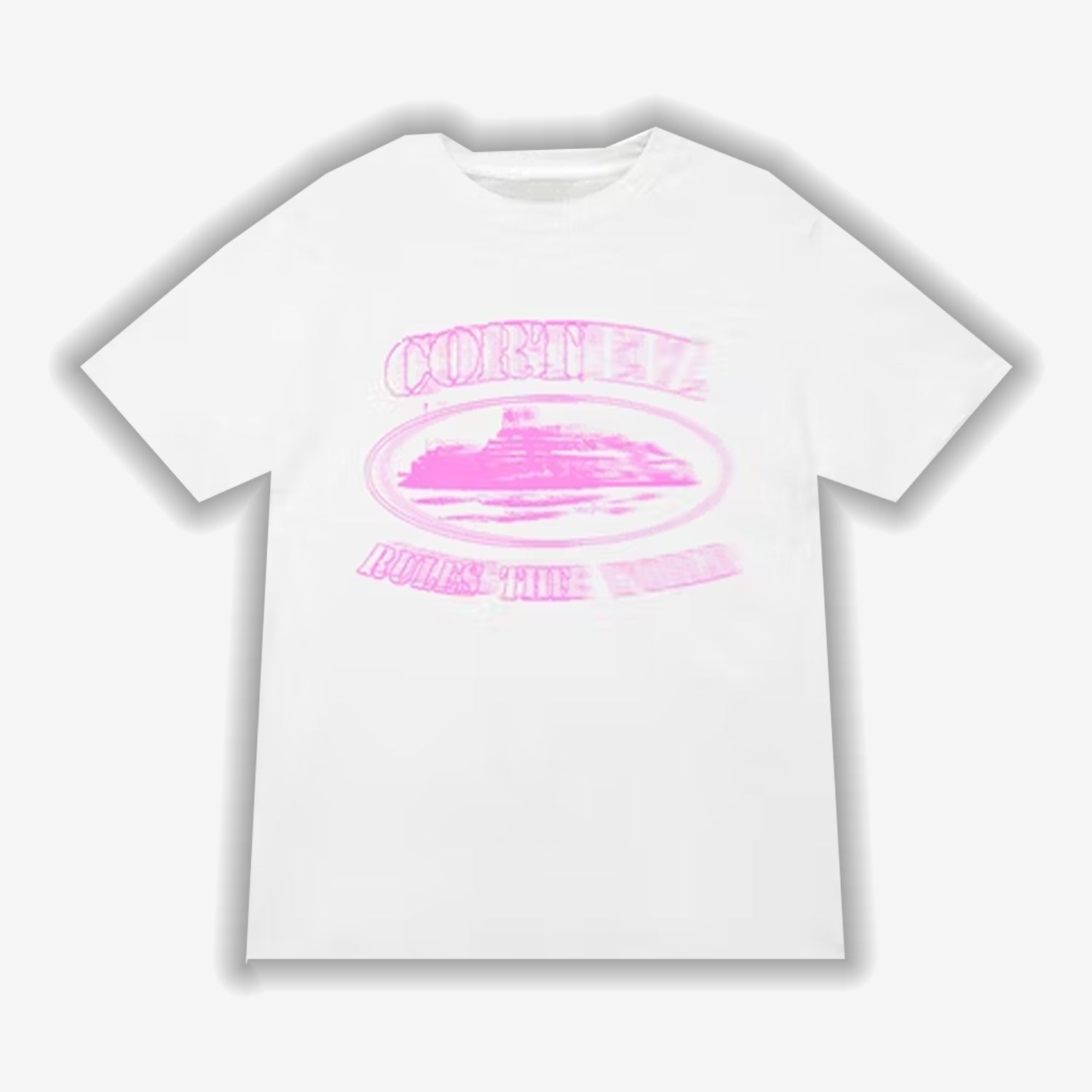 Corteiz RTW Alcatraz Blur T-Shirt - White / Powder Pink