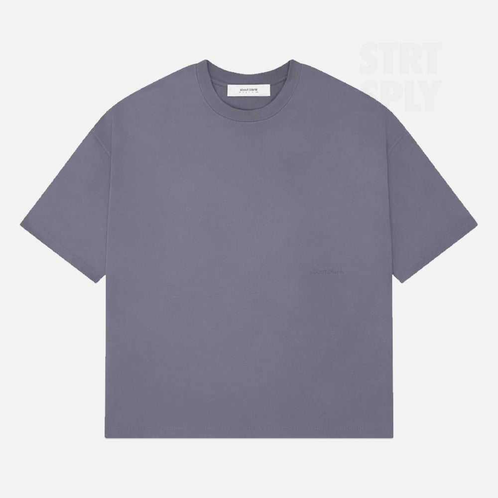 about:blank Washed Box T-Shirt -Smoke Blue