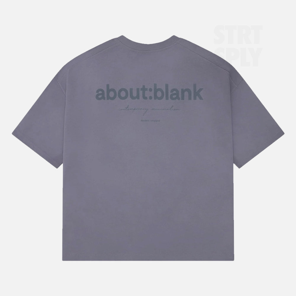about:blank Washed Box T-Shirt -Smoke Blue