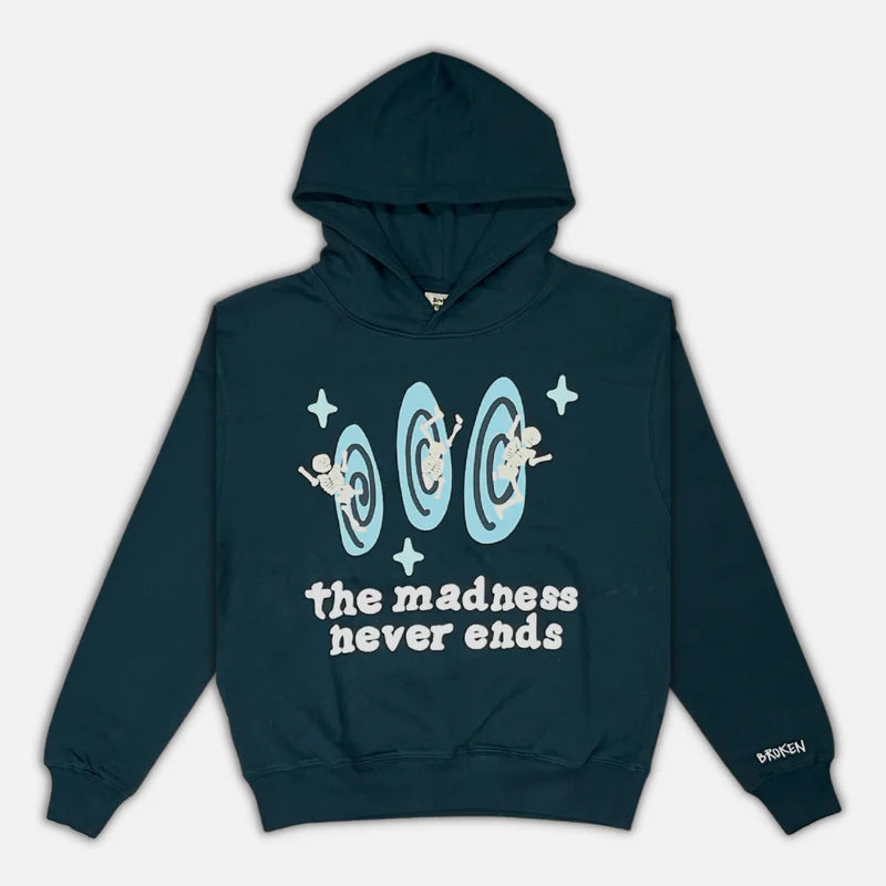 Broken Planet Market 'The Madness Never Ends Hoodie' - Sapphire Blue