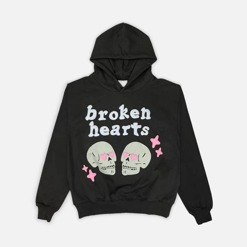 Broken Planet Market 'Broken Hearts' Hoodie - Dark Brown