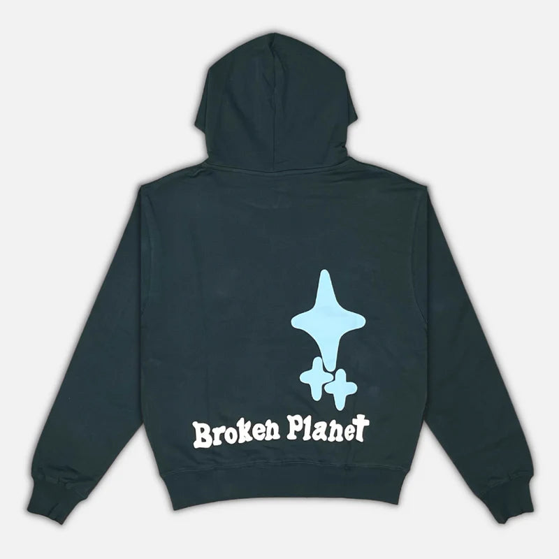 Broken Planet Market 'The Madness Never Ends Hoodie' - Sapphire Blue
