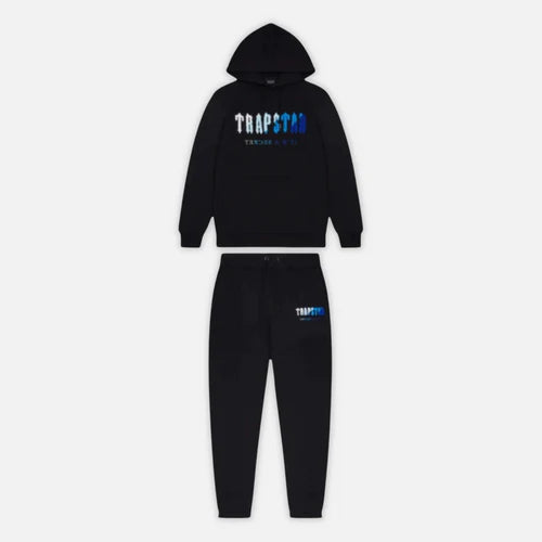 Trapstar Chenille Decoded Hooded Tracksuit - Black Ice Flavours 2.0 Edition