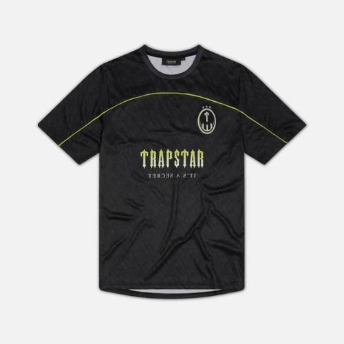 Trapstar T Football Jersey - Black / Lime Green