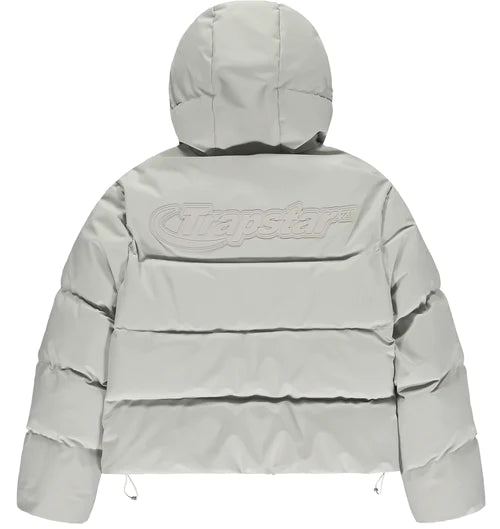 trapstar irongate technical puffer coat jacket light grey small medium large x large kickkonnect