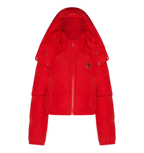 Women's Trapstar Irongate Detachable Hooded Puffer Jacket - Infrared